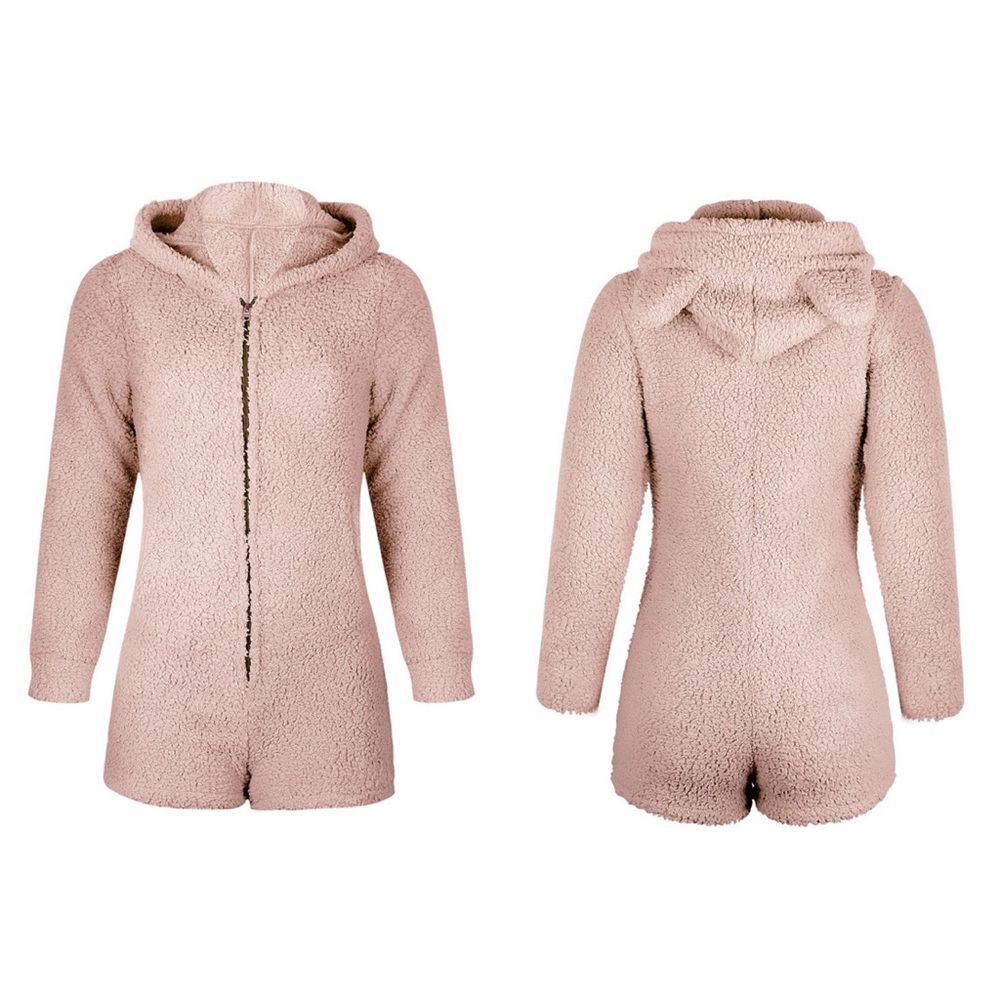 Sexy Animal Hoodie Sleep Jumpsuit with Ears - Picture 12 of 16